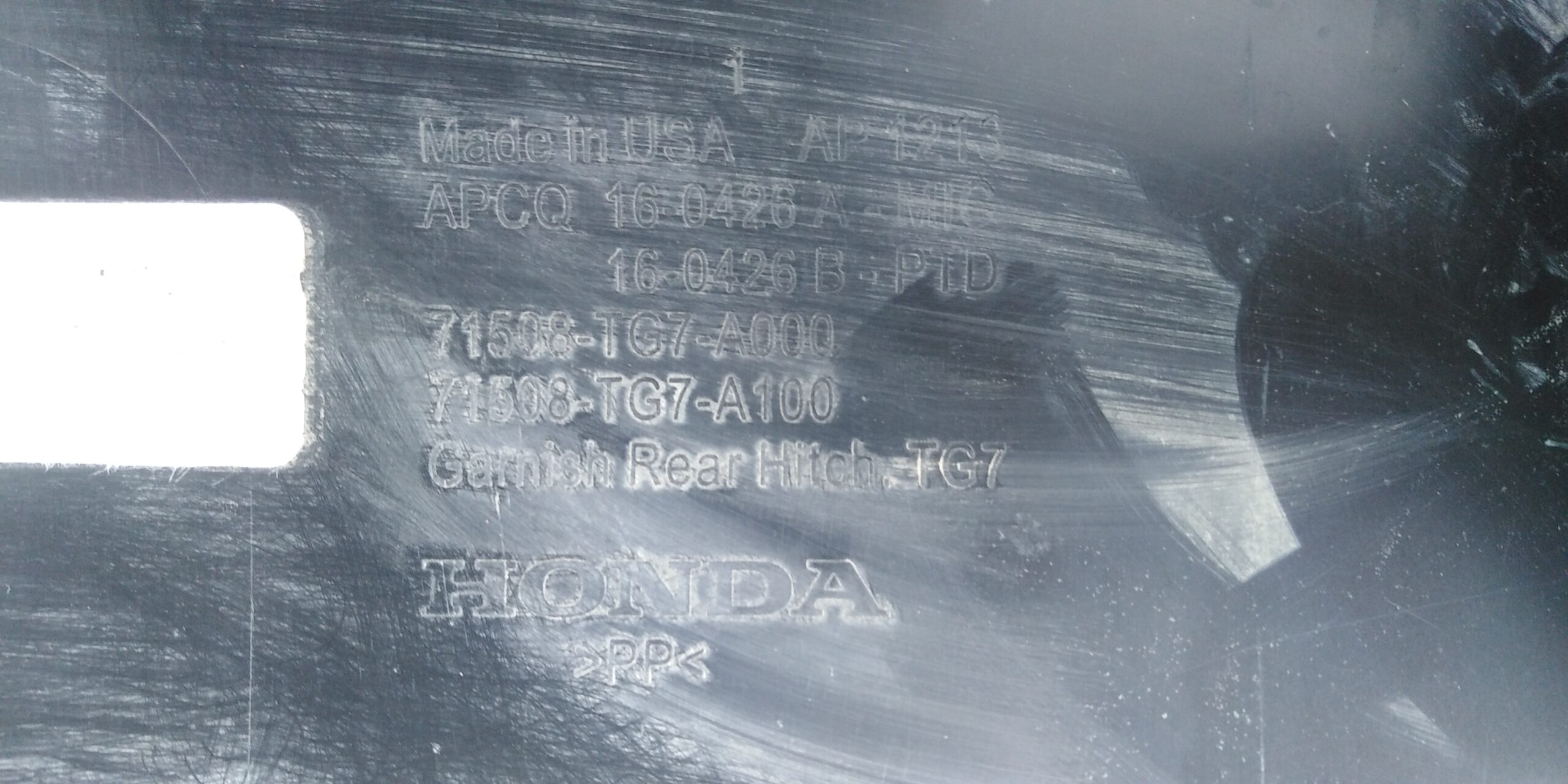 MOLDURA SPOILER PARACHOQUE TRASERO HONDA PILOT (16-18) - Imagen 3